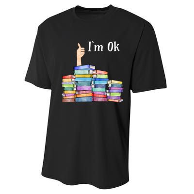 Reading Book Lovers Im Ok National Book Lovers Day Performance Sprint T-Shirt