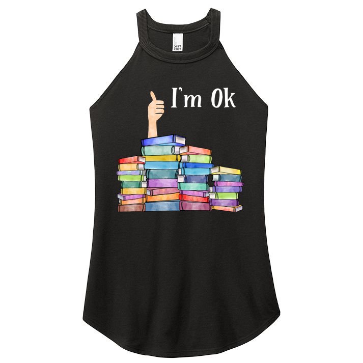 Reading Book Lovers Im Ok National Book Lovers Day Women's Perfect Tri Rocker Tank