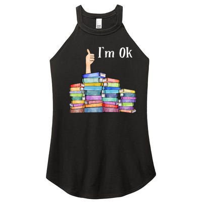 Reading Book Lovers Im Ok National Book Lovers Day Women’s Perfect Tri Rocker Tank