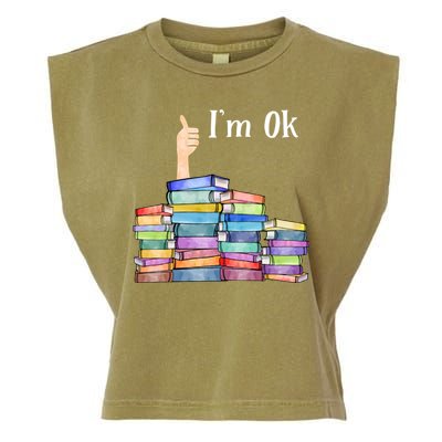 Reading Book Lovers Im Ok National Book Lovers Day Garment-Dyed Women's Muscle Tee
