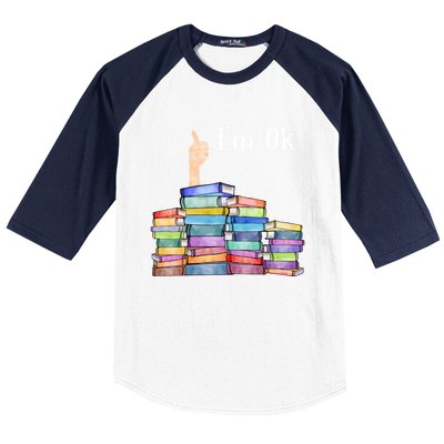 Reading Book Lovers Im Ok National Book Lovers Day Baseball Sleeve Shirt