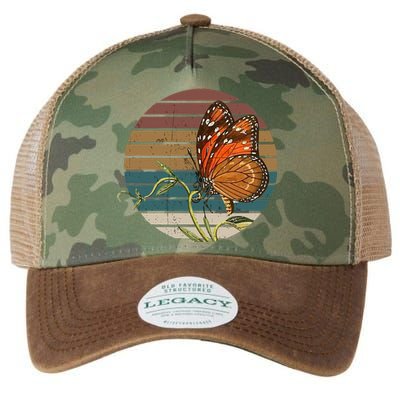 Retro Butterfly Lover Monarch Entomolgist Vintage Milkweed Legacy Tie Dye Trucker Hat