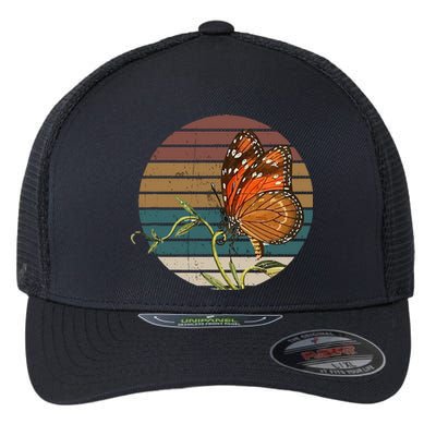 Retro Butterfly Lover Monarch Entomolgist Vintage Milkweed Flexfit Unipanel Trucker Cap