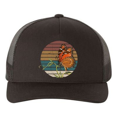 Retro Butterfly Lover Monarch Entomolgist Vintage Milkweed Yupoong Adult 5-Panel Trucker Hat