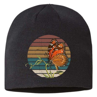 Retro Butterfly Lover Monarch Entomolgist Vintage Milkweed Sustainable Beanie