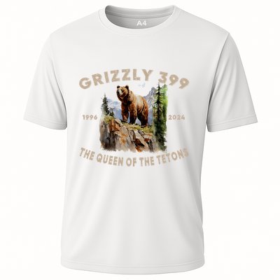 Retro Bear Lover Queen Of The Tetons Grizzly 399 Wildlife Performance Shirt