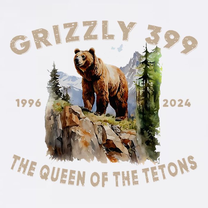 Retro Bear Lover Queen Of The Tetons Grizzly 399 Wildlife Performance Shirt