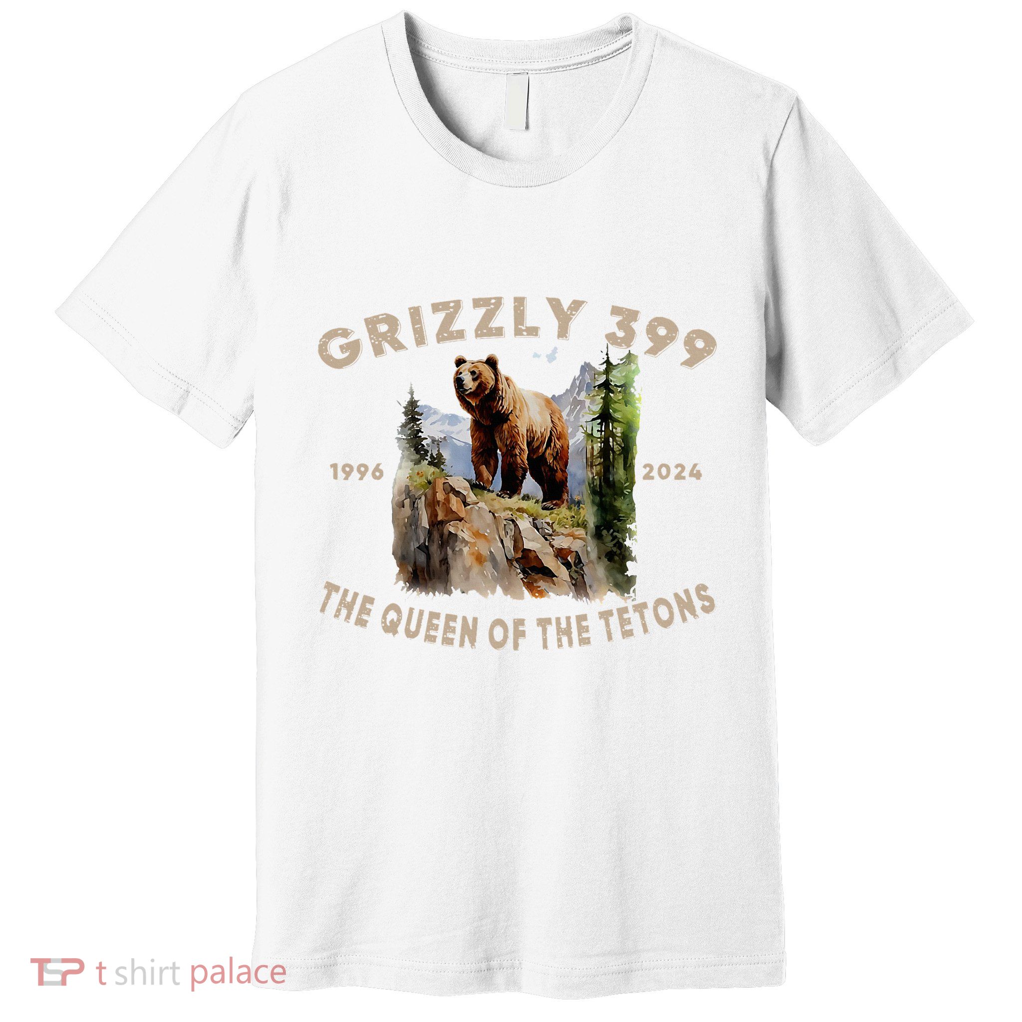 Retro Bear Lover Queen Of The Tetons Grizzly 399 Wildlife Premium T-Shirt