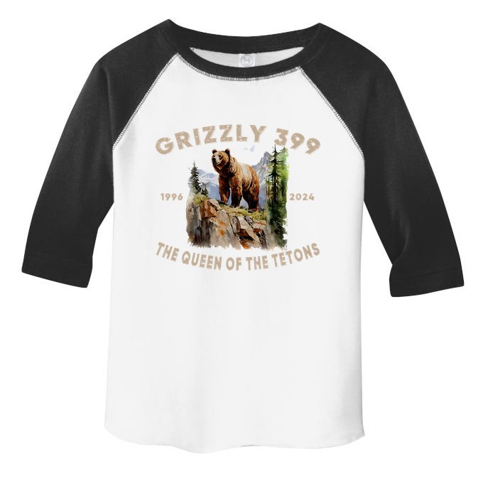 Retro Bear Lover Queen Of The Tetons Grizzly 399 Wildlife Toddler Fine Jersey T-Shirt