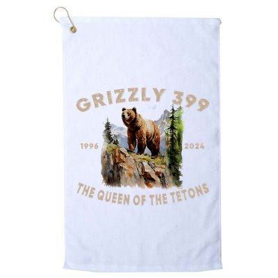 Retro Bear Lover Queen Of The Tetons Grizzly 399 Wildlife Golf Towel