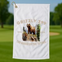 Retro Bear Lover Queen Of The Tetons Grizzly 399 Wildlife Golf Towel