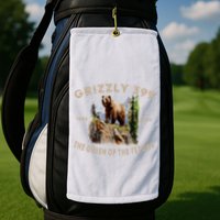 Retro Bear Lover Queen Of The Tetons Grizzly 399 Wildlife Golf Towel