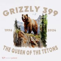 Retro Bear Lover Queen Of The Tetons Grizzly 399 Wildlife Short Acrylic Beanie