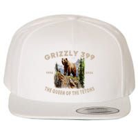Retro Bear Lover Queen Of The Tetons Grizzly 399 Wildlife Wool Snapback Cap