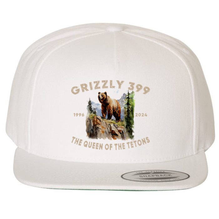 Retro Bear Lover Queen Of The Tetons Grizzly 399 Wildlife Wool Snapback Cap