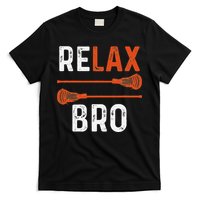 Relax Bro Lacrosse Sports Team Game T-Shirt