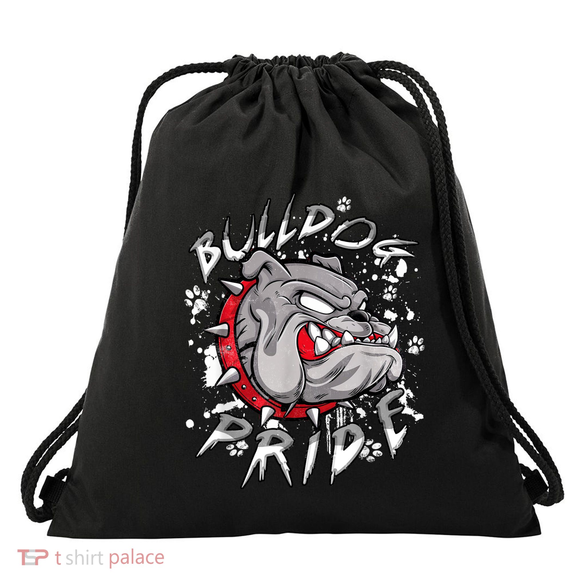 Retro Bulldog Last Name Pride Personalized Costume Animals Drawstring Bag
