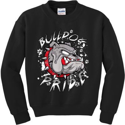 Retro Bulldog Last Name Pride Personalized Costume Animals Kids Sweatshirt