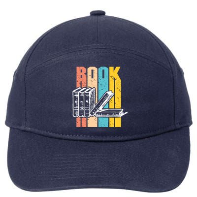 Retro Book Lovers Bookish Bookworm Cute Gift 7-Panel Snapback Hat