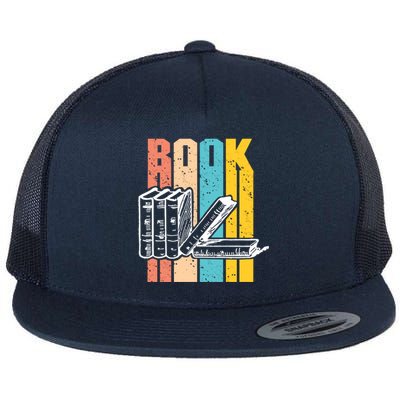 Retro Book Lovers Bookish Bookworm Cute Gift Flat Bill Trucker Hat