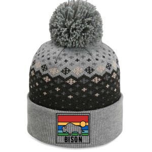 Retro Bison Logo The Baniff Cuffed Pom Beanie