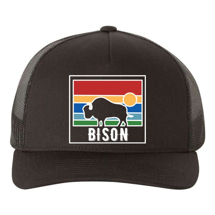 Retro Bison Logo Yupoong Adult 5-Panel Trucker Hat