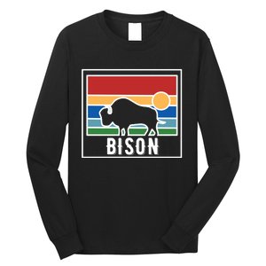 Retro Bison Logo Long Sleeve Shirt