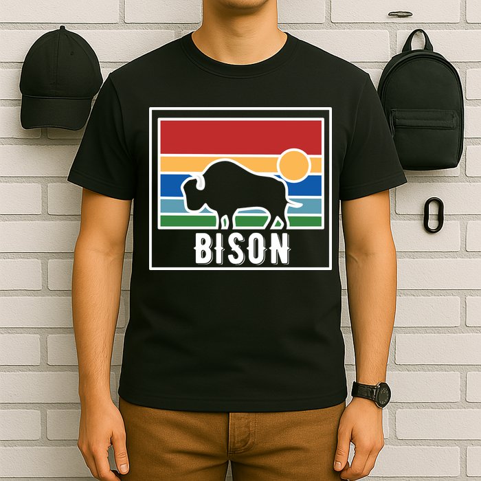 Retro Bison Logo T-Shirt