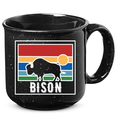 Retro Bison Logo 15oz Campfire Ceramic Mug