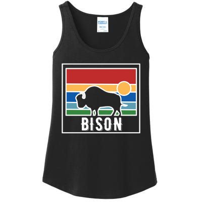 Retro Bison Logo Ladies Essential Tank