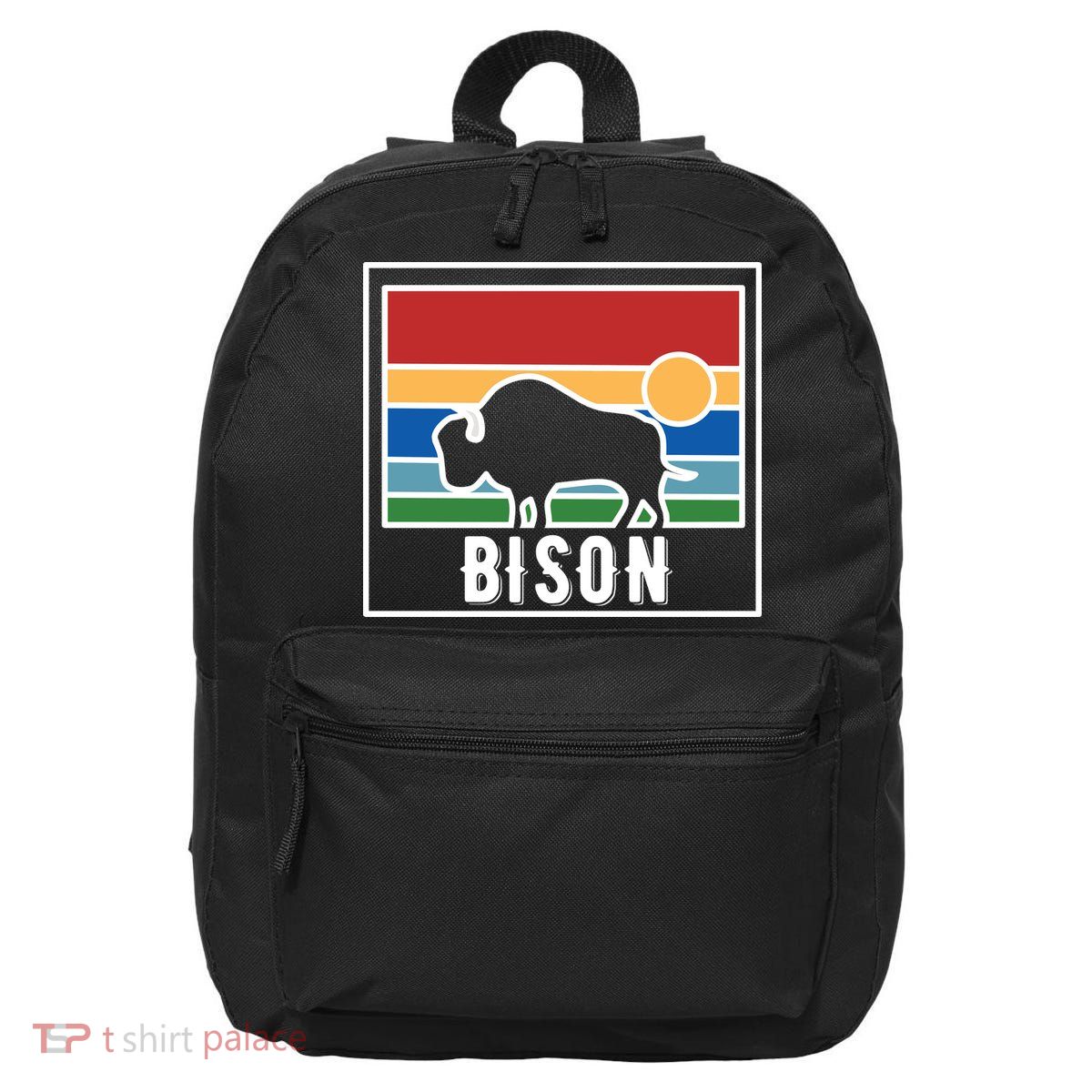 Retro Bison Logo 16 in Basic Backpack