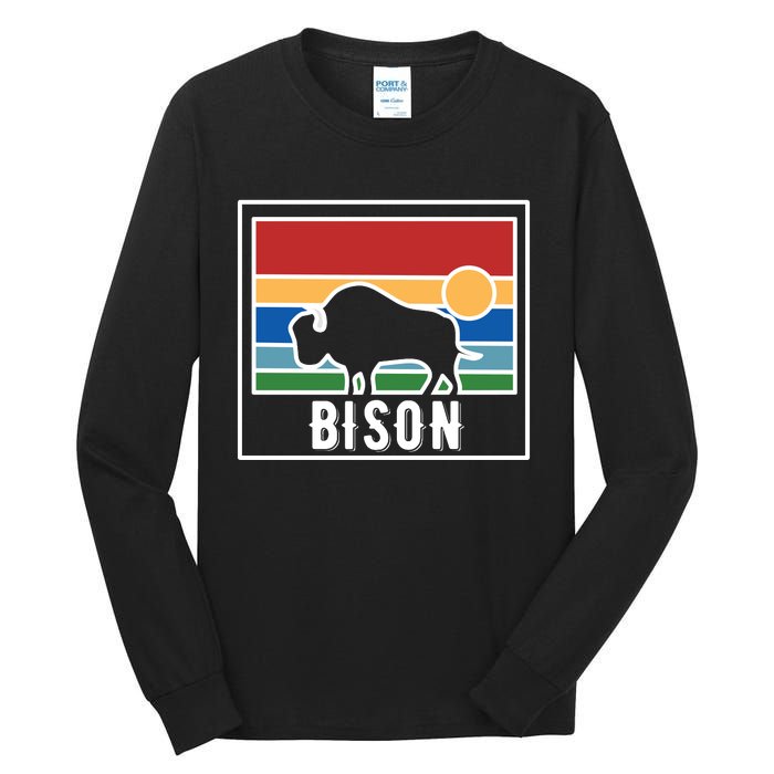 Retro Bison Logo Tall Long Sleeve T-Shirt