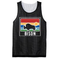 Retro Bison Logo Mesh Reversible Basketball Jersey Tank