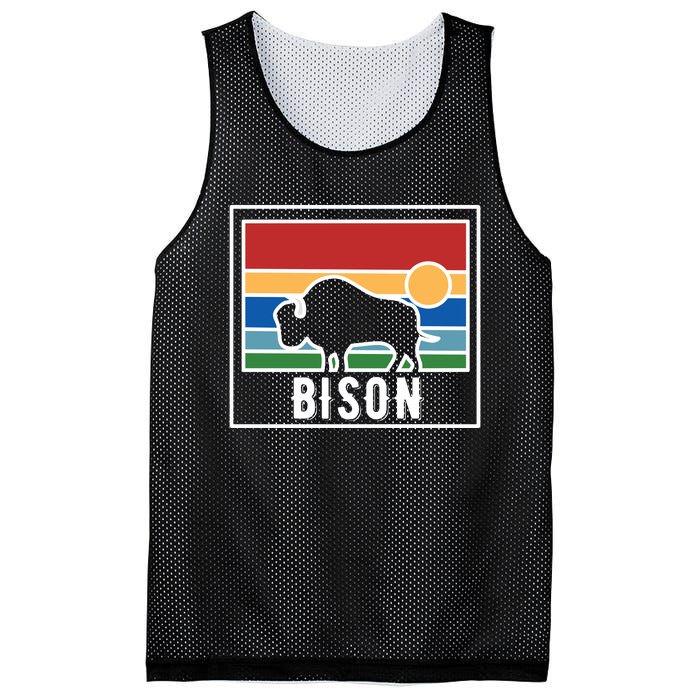 Retro Bison Logo Mesh Reversible Basketball Jersey Tank