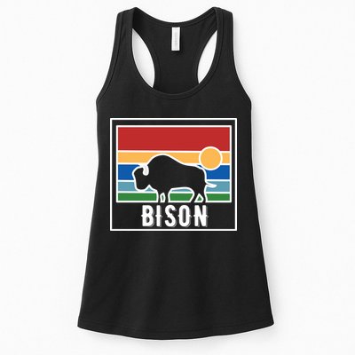 Retro Bison Logo Womens Tank Top