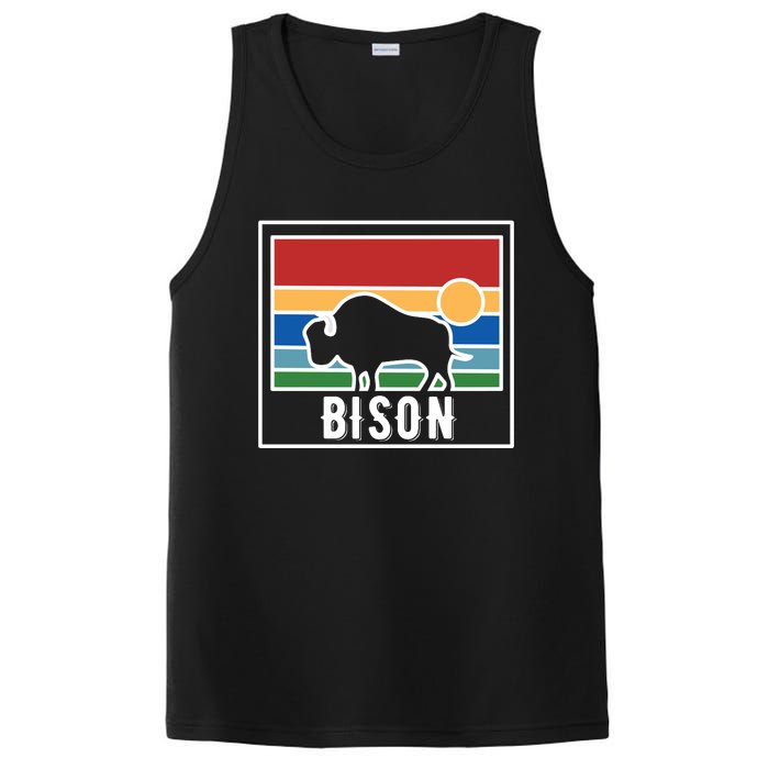 Retro Bison Logo PosiCharge Competitor Tank