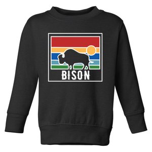 Retro Bison Logo Toddler Sweatshirt