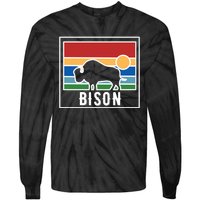 Retro Bison Logo Tie-Dye Long Sleeve Shirt