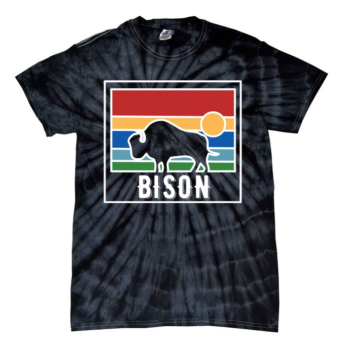 Retro Bison Logo Tie-Dye T-Shirt