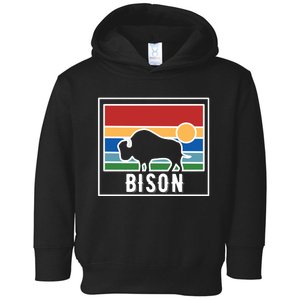 Retro Bison Logo Toddler Hoodie