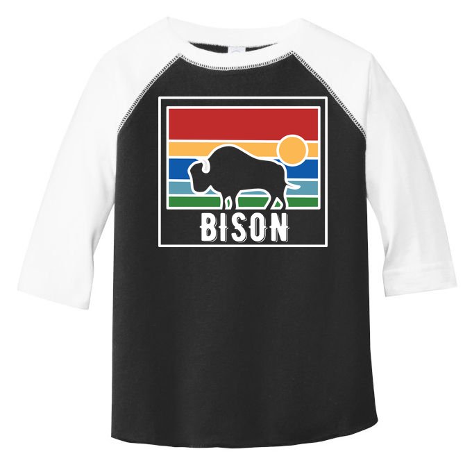 Retro Bison Logo Toddler Fine Jersey T-Shirt