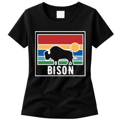 Retro Bison Logo Womens T-Shirt