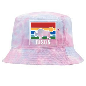 Retro Bison Logo Tie-Dyed Bucket Hat