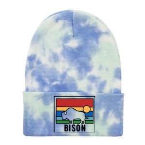 Retro Bison Logo Tie Dye 12in Knit Beanie