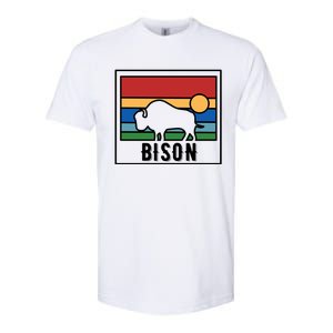 Retro Bison Logo Softstyle CVC T-Shirt