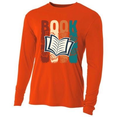 Retro Book Lovers Bookish Bookworm Gift Cooling Performance Long Sleeve Crew