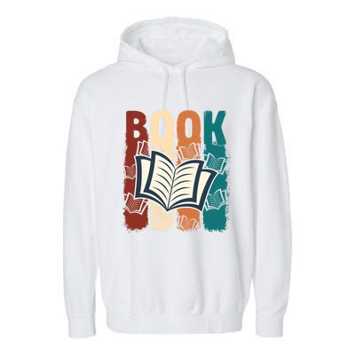 Retro Book Lovers Bookish Bookworm Gift Garment-Dyed Fleece Hoodie