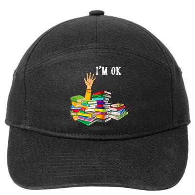 Reading Book Lovers Im Ok National Book Lovers Day 7-Panel Snapback Hat