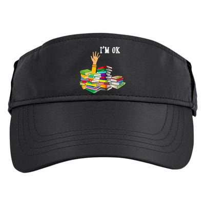 Reading Book Lovers Im Ok National Book Lovers Day Adult Drive Performance Visor