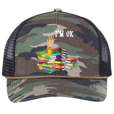 Reading Book Lovers Im Ok National Book Lovers Day Retro Rope Trucker Hat Cap